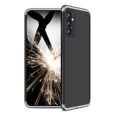 Coque Plastique Mat Protection Integrale 360 Degres Avant et Arriere Etui Housse pour Samsung Galaxy M13 4G Argent et Noir