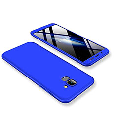 Coque Plastique Mat Protection Integrale 360 Degres Avant et Arriere Etui Housse pour Samsung Galaxy On6 (2018) J600F J600G Bleu