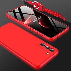 Coque Plastique Mat Protection Integrale 360 Degres Avant et Arriere Etui Housse pour Samsung Galaxy S23 5G Rouge