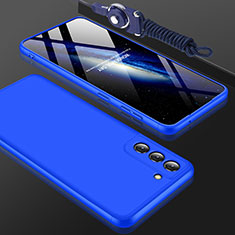 Coque Plastique Mat Protection Integrale 360 Degres Avant et Arriere Etui Housse pour Samsung Galaxy S23 Plus 5G Bleu