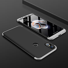 Coque Plastique Mat Protection Integrale 360 Degres Avant et Arriere Etui Housse pour Xiaomi Mi 6X Argent et Noir