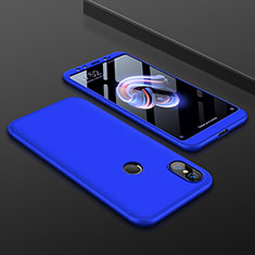 Coque Plastique Mat Protection Integrale 360 Degres Avant et Arriere Etui Housse pour Xiaomi Mi A2 Bleu