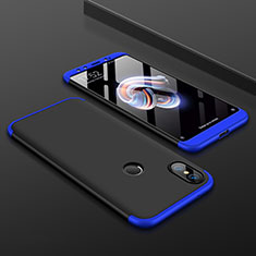 Coque Plastique Mat Protection Integrale 360 Degres Avant et Arriere Etui Housse pour Xiaomi Mi A2 Bleu et Noir