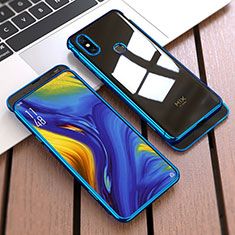 Coque Plastique Mat Protection Integrale 360 Degres Avant et Arriere Etui Housse pour Xiaomi Mi Mix 3 Bleu