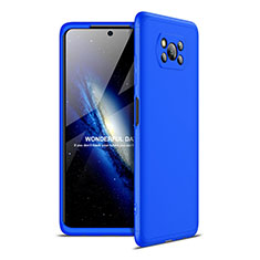 Coque Plastique Mat Protection Integrale 360 Degres Avant et Arriere Etui Housse pour Xiaomi Poco X3 Bleu