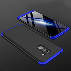 Coque Plastique Mat Protection Integrale 360 Degres Avant et Arriere Etui Housse pour Xiaomi Pocophone F1 Bleu et Noir