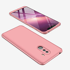 Coque Plastique Mat Protection Integrale 360 Degres Avant et Arriere Etui Housse pour Xiaomi Pocophone F1 Or Rose