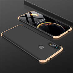 Coque Plastique Mat Protection Integrale 360 Degres Avant et Arriere Etui Housse pour Xiaomi Redmi 7 Or et Noir