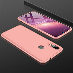 Coque Plastique Mat Protection Integrale 360 Degres Avant et Arriere Etui Housse pour Xiaomi Redmi 7 Or Rose