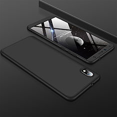 Coque Plastique Mat Protection Integrale 360 Degres Avant et Arriere Etui Housse pour Xiaomi Redmi 7A Noir