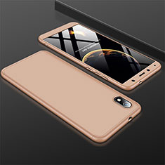 Coque Plastique Mat Protection Integrale 360 Degres Avant et Arriere Etui Housse pour Xiaomi Redmi 7A Or