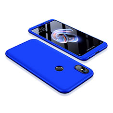 Coque Plastique Mat Protection Integrale 360 Degres Avant et Arriere Etui Housse pour Xiaomi Redmi Note 5 AI Dual Camera Bleu