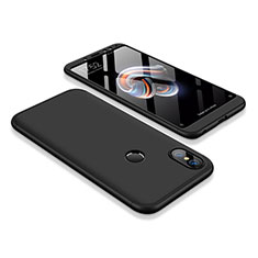 Coque Plastique Mat Protection Integrale 360 Degres Avant et Arriere Etui Housse pour Xiaomi Redmi Note 5 Noir