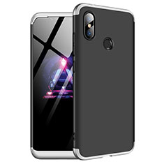 Coque Plastique Mat Protection Integrale 360 Degres Avant et Arriere Etui Housse pour Xiaomi Redmi Note 6 Pro Argent