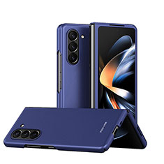 Coque Plastique Mat Protection Integrale 360 Degres Avant et Arriere Etui Housse Q03H pour Samsung Galaxy Z Fold5 5G Bleu