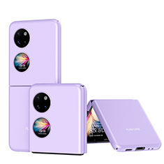 Coque Plastique Mat Protection Integrale 360 Degres Avant et Arriere Etui Housse QH1 pour Huawei P60 Pocket Violet