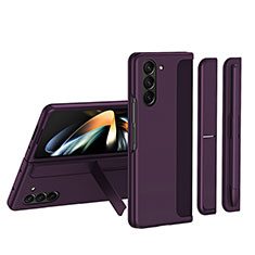 Coque Plastique Mat Protection Integrale 360 Degres Avant et Arriere Etui Housse QH1 pour Samsung Galaxy Z Fold5 5G Violet