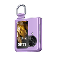 Coque Plastique Mat Protection Integrale 360 Degres Avant et Arriere Etui Housse QH2 pour Oppo Find N3 Flip 5G Violet