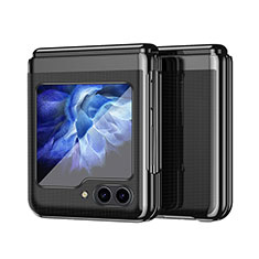 Coque Plastique Mat Protection Integrale 360 Degres Avant et Arriere Etui Housse QH2 pour Samsung Galaxy Z Flip5 5G Noir