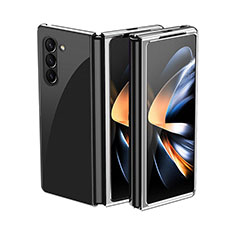 Coque Plastique Mat Protection Integrale 360 Degres Avant et Arriere Etui Housse QH2 pour Samsung Galaxy Z Fold5 5G Argent