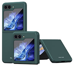 Coque Plastique Mat Protection Integrale 360 Degres Avant et Arriere Etui Housse QH4 pour Samsung Galaxy Z Flip5 5G Vert