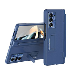 Coque Plastique Mat Protection Integrale 360 Degres Avant et Arriere Etui Housse QH4 pour Samsung Galaxy Z Fold5 5G Bleu