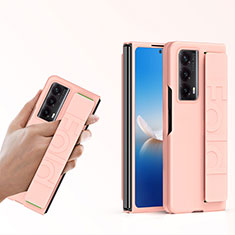 Coque Plastique Mat Protection Integrale 360 Degres Avant et Arriere Etui Housse SD1 pour Huawei Honor Magic Vs2 5G Or Rose