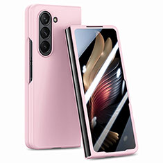 Coque Plastique Mat Protection Integrale 360 Degres Avant et Arriere Etui Housse SD1 pour Samsung Galaxy Z Fold5 5G Or Rose