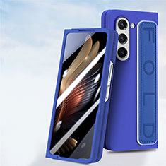 Coque Plastique Mat Protection Integrale 360 Degres Avant et Arriere Etui Housse SD3 pour Samsung Galaxy Z Fold5 5G Bleu