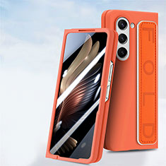 Coque Plastique Mat Protection Integrale 360 Degres Avant et Arriere Etui Housse SD3 pour Samsung Galaxy Z Fold5 5G Orange