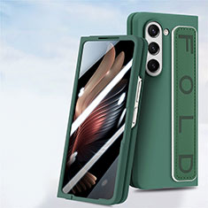 Coque Plastique Mat Protection Integrale 360 Degres Avant et Arriere Etui Housse SD3 pour Samsung Galaxy Z Fold5 5G Vert