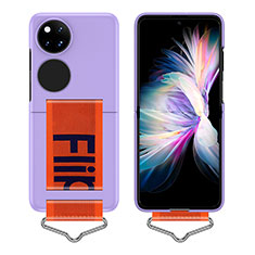 Coque Plastique Mat Protection Integrale 360 Degres Avant et Arriere Etui Housse Z01L pour Huawei P60 Pocket Violet