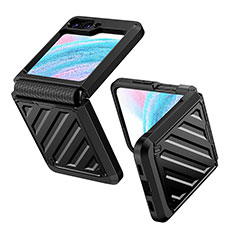 Coque Plastique Mat Protection Integrale 360 Degres Avant et Arriere Etui Housse Z01L pour Samsung Galaxy Z Flip5 5G Noir