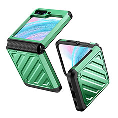 Coque Plastique Mat Protection Integrale 360 Degres Avant et Arriere Etui Housse Z01L pour Samsung Galaxy Z Flip5 5G Vert