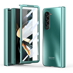 Coque Plastique Mat Protection Integrale 360 Degres Avant et Arriere Etui Housse Z01L pour Samsung Galaxy Z Fold5 5G Vert