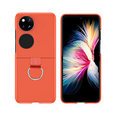 Coque Plastique Mat Protection Integrale 360 Degres Avant et Arriere Etui Housse Z02L pour Huawei P60 Pocket Orange