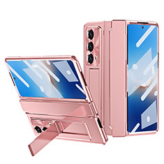 Coque Plastique Mat Protection Integrale 360 Degres Avant et Arriere Etui Housse ZL1 pour Huawei Honor Magic Vs2 5G Or Rose