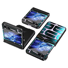 Coque Plastique Mat Protection Integrale 360 Degres Avant et Arriere Etui Housse ZL1 pour Samsung Galaxy Z Flip5 5G Noir