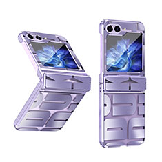 Coque Plastique Mat Protection Integrale 360 Degres Avant et Arriere Etui Housse ZL2 pour Samsung Galaxy Z Flip5 5G Violet