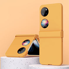 Coque Plastique Mat Protection Integrale 360 Degres Avant et Arriere Etui Housse ZL3 pour Huawei P50 Pocket Orange