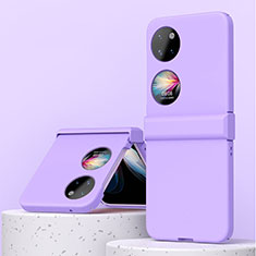 Coque Plastique Mat Protection Integrale 360 Degres Avant et Arriere Etui Housse ZL3 pour Huawei P50 Pocket Violet