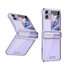 Coque Plastique Mat Protection Integrale 360 Degres Avant et Arriere Etui Housse ZL3 pour Oppo Find N2 Flip 5G Violet