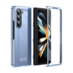 Coque Plastique Mat Protection Integrale 360 Degres Avant et Arriere Etui Housse ZL4 pour Samsung Galaxy Z Fold5 5G Bleu