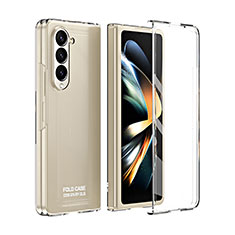 Coque Plastique Mat Protection Integrale 360 Degres Avant et Arriere Etui Housse ZL4 pour Samsung Galaxy Z Fold5 5G Clair