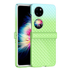 Coque Plastique Mat Protection Integrale 360 Degres Avant et Arriere Etui Housse ZL5 pour Huawei P60 Pocket Vert