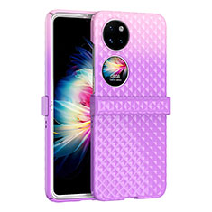 Coque Plastique Mat Protection Integrale 360 Degres Avant et Arriere Etui Housse ZL5 pour Huawei P60 Pocket Violet