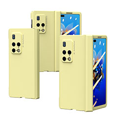 Coque Plastique Mat Protection Integrale 360 Degres Avant et Arriere Etui Housse ZL6 pour Huawei Mate X2 Jaune