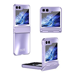 Coque Plastique Mat Protection Integrale 360 Degres Avant et Arriere Etui Housse ZL7 pour Samsung Galaxy Z Flip5 5G Violet