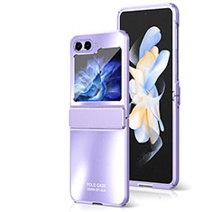 Coque Plastique Mat Protection Integrale 360 Degres Avant et Arriere Etui Housse ZL8 pour Samsung Galaxy Z Flip5 5G Violet