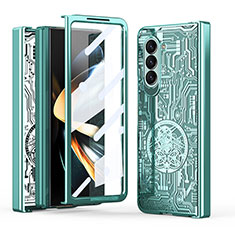 Coque Plastique Mat Protection Integrale 360 Degres Avant et Arriere Etui Housse ZL8 pour Samsung Galaxy Z Fold5 5G Vert